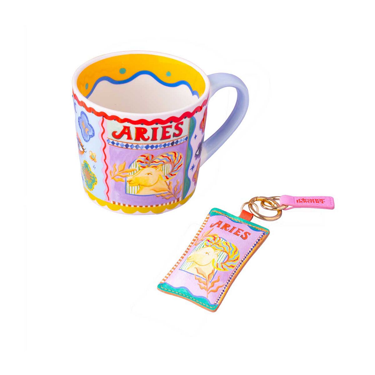 Eleanor Bowmer Aries Zodiac Mug & Keyring Set