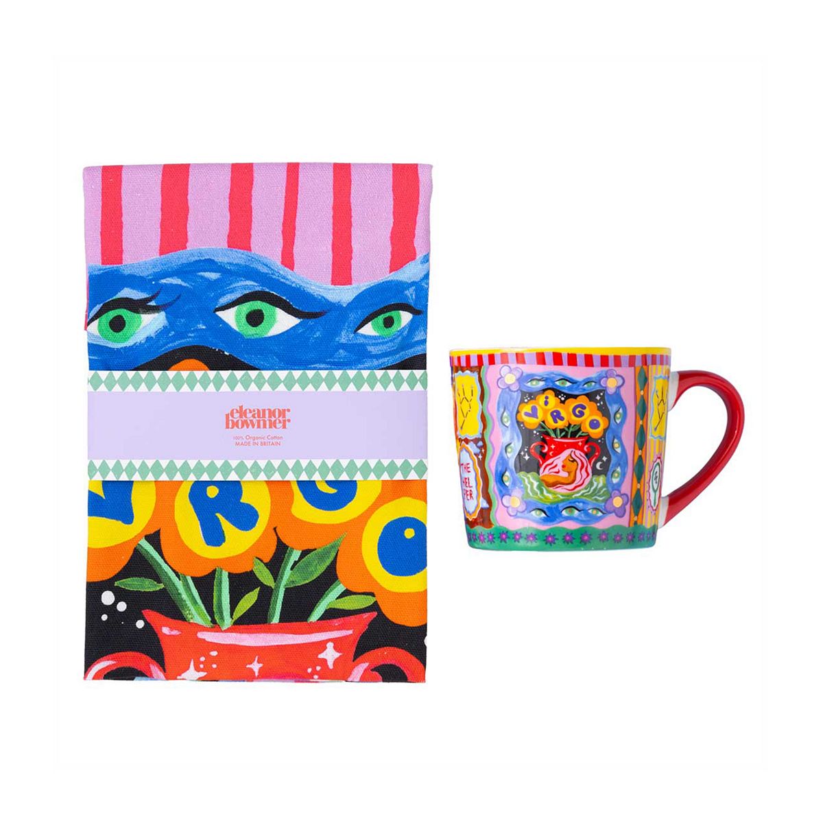 Eleanor Bowmer Virgo Zodiac Mug & Tea Towel Set