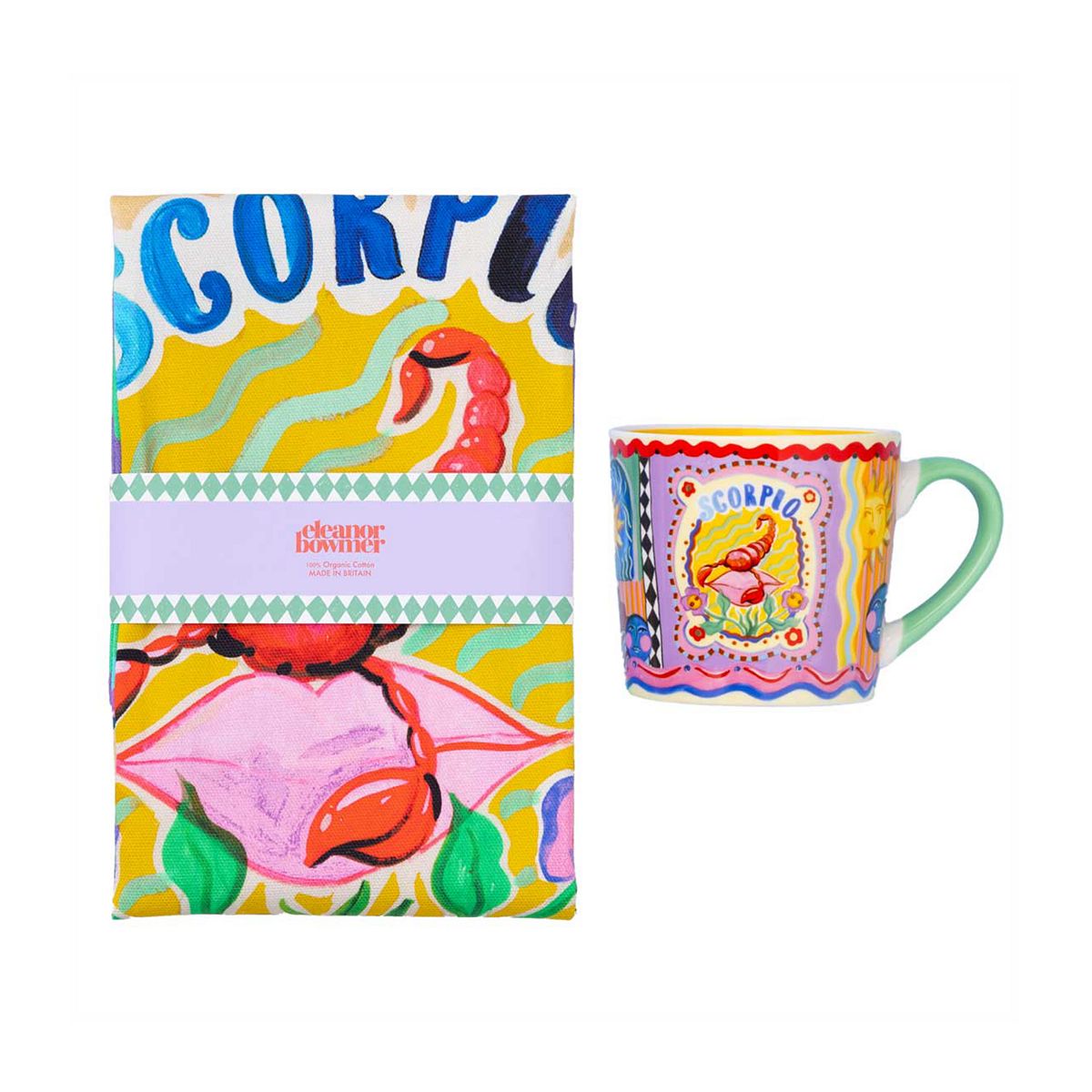 Eleanor Bowmer Scorpio Zodiac Mug & Tea Towel Set