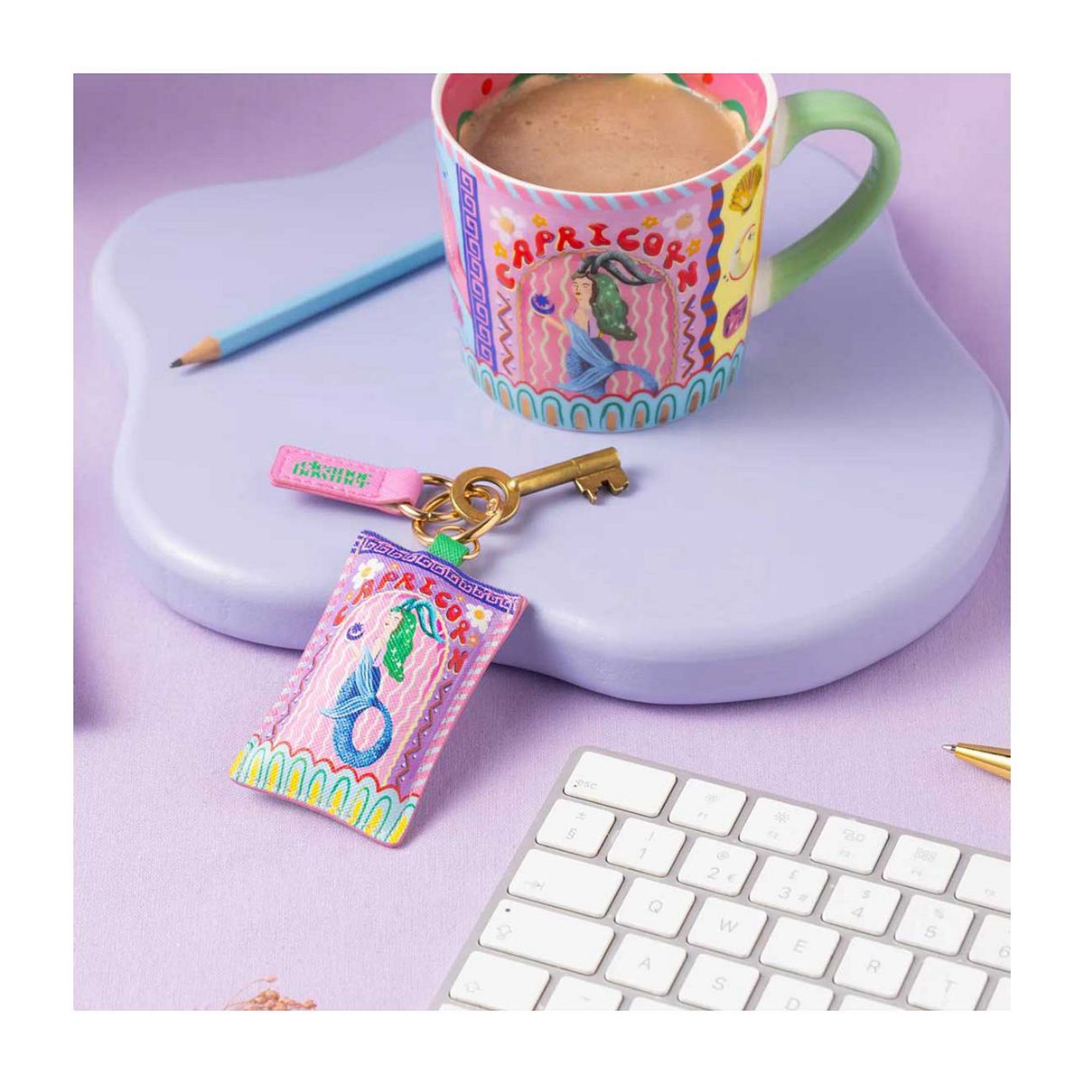 Eleanor Bowmer Capricorn Zodiac Mug & Keyring Set