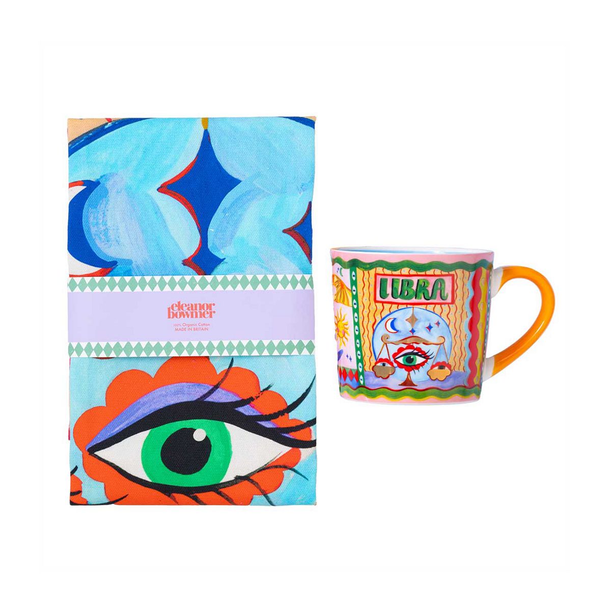 Eleanor Bowmer Libra Zodiac Mug & Tea Towel Set