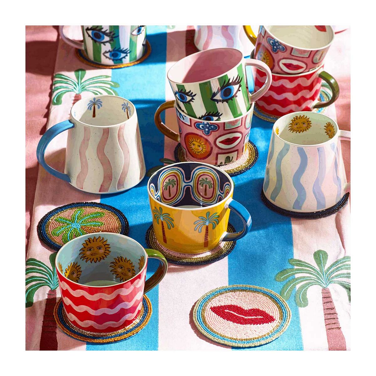 Eleanor Bowmer Mix & Match Electric Coast Mugs - Set Of 4