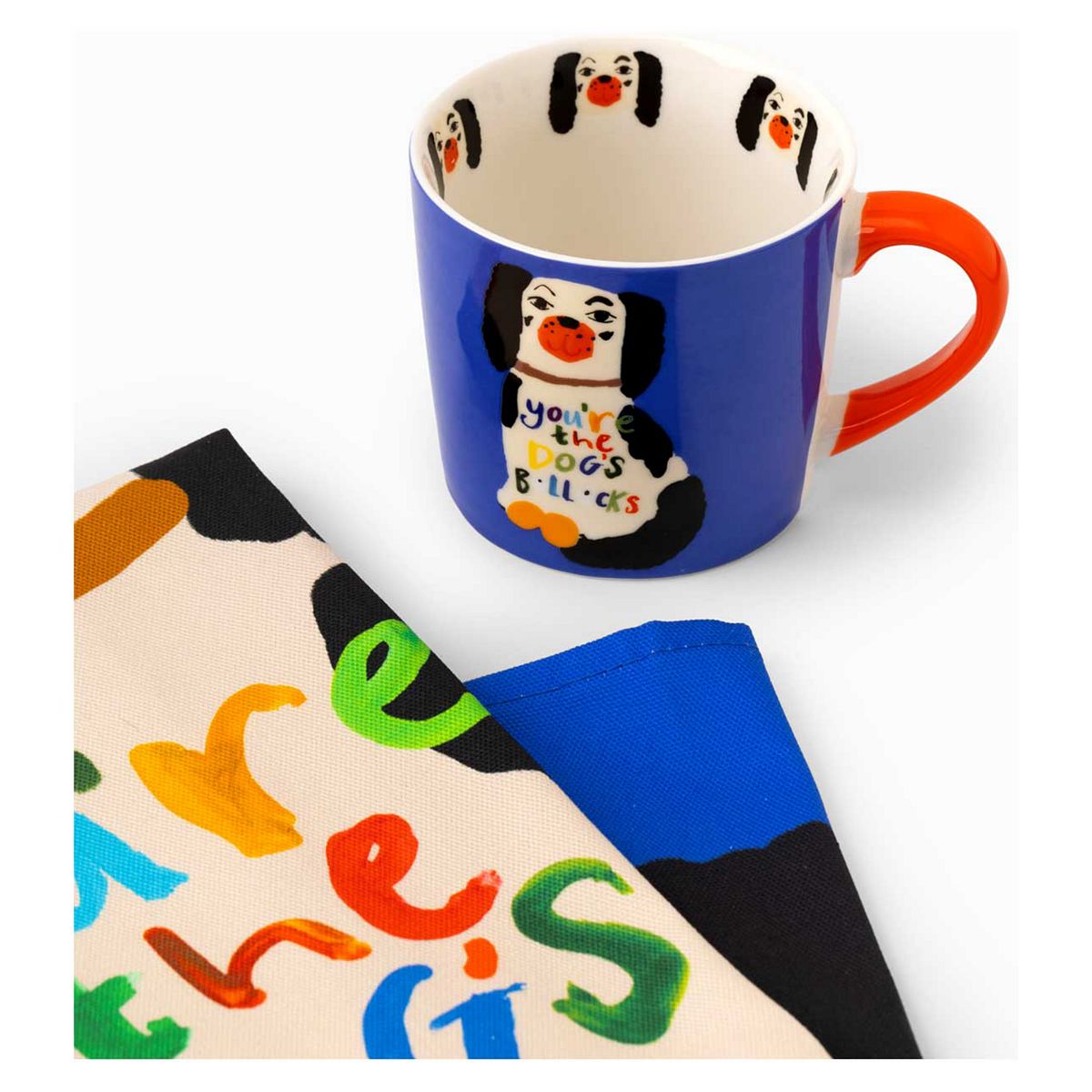 Eleanor Bowmer You're The Dogs Bollocks Mug & Tea Towel Set