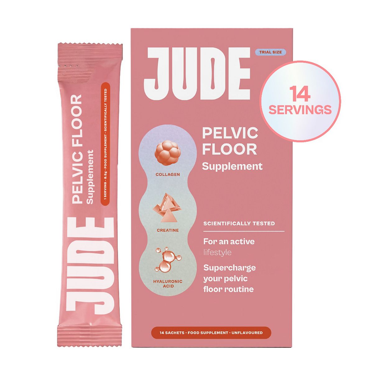 Jude Collagen & Creatine Pelvic Floor Supplements Sachets 14S