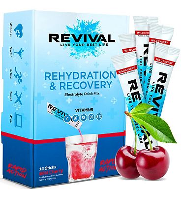Click to view product details and reviews for Revival 12 X 10g Sachets Wild Cherry Electrolyte Powders.