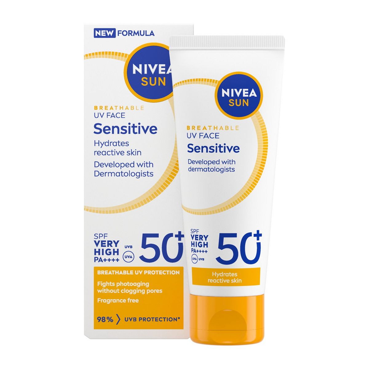 Nivea Sun Uv Face Soothing Sensitive Spf50 40Ml Cream