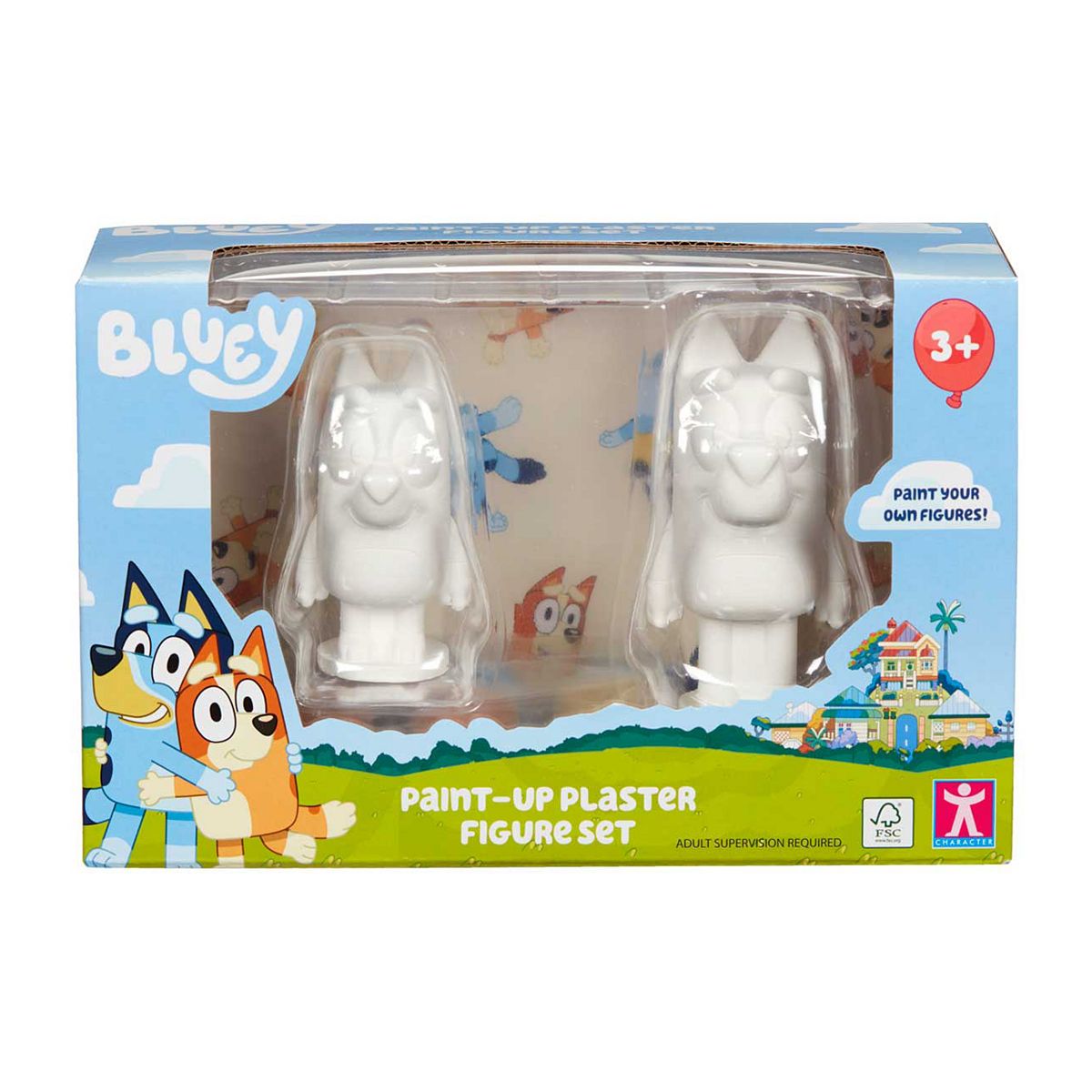 Bluey And Bingo Paint-Up Plaster Figure Set