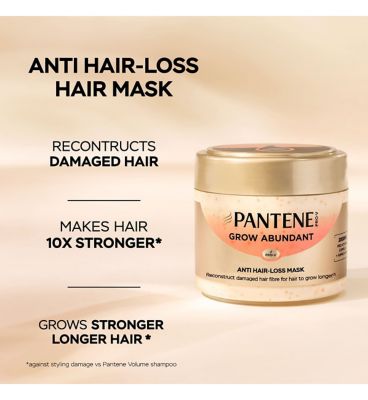Pantene Grow Abundant Anti-Hair Loss Mask 300ml for Damaged Hair. (3)