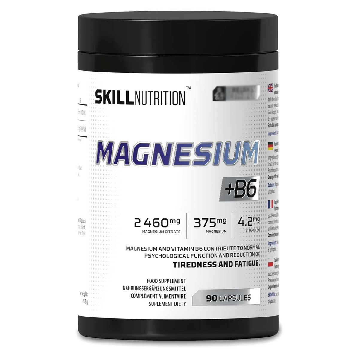 Skill Nutrition Magnesium + B6 Capsules 90S
