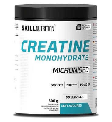 Skill Nutrition Micronised Creatine Monohydrate Unflavoured Powder, 300g