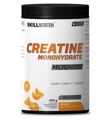 Skill Nutrition Micronised Creatine Monohydrate Flavoured Orange Powder, 500g