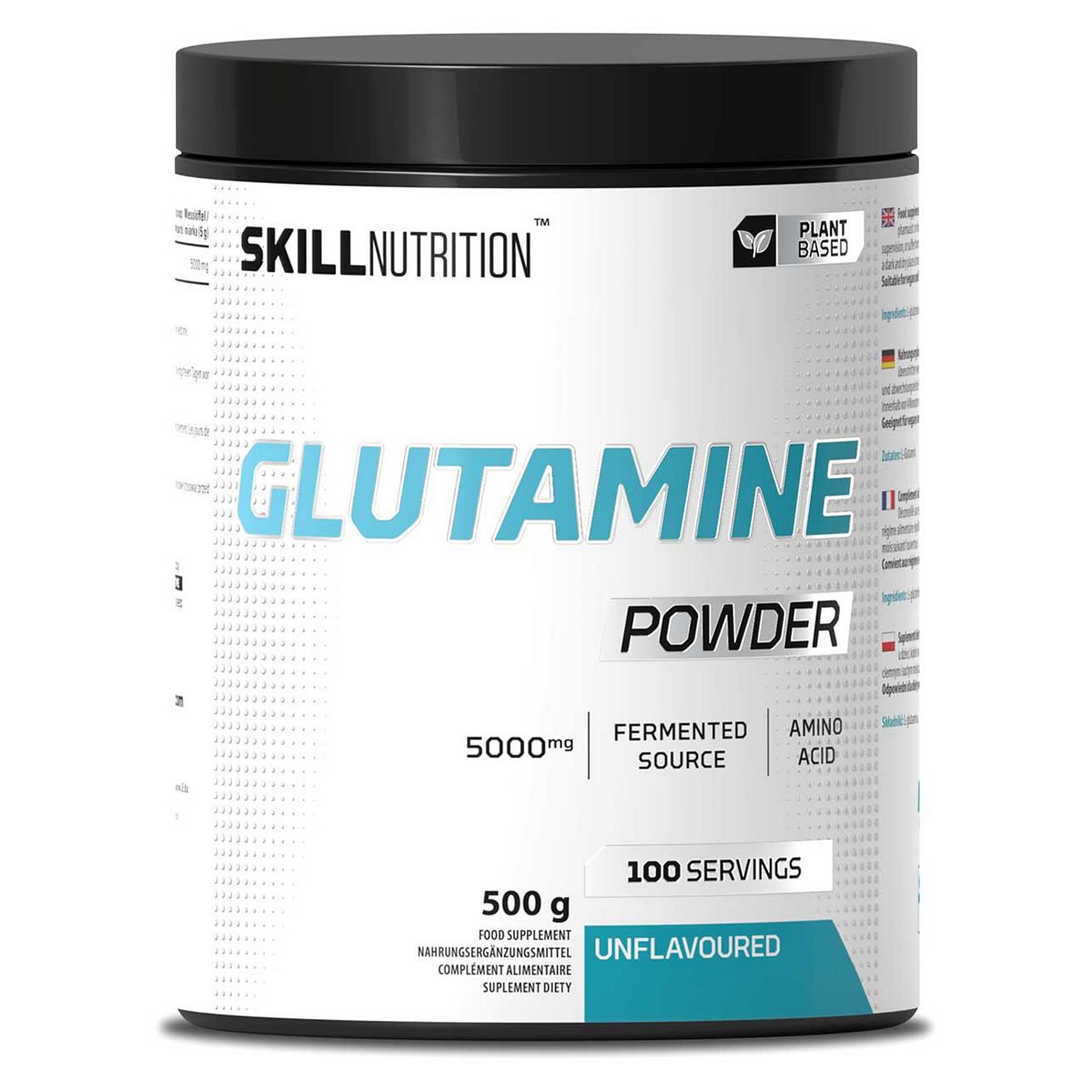 Skill Nutrition Glutamine Powder Unflavoured 500G