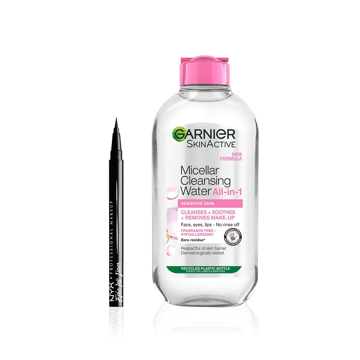NYX Professional Makeup Nyx Epic Ink Black Eye Liner & Garnier Micellar Water 400Ml Duo Bundle