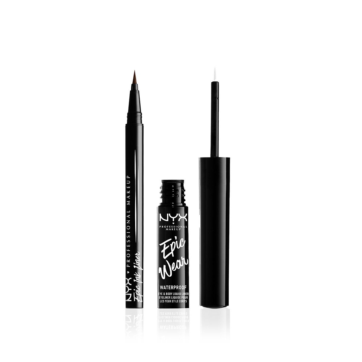 NYX Professional Makeup Nyx Epic Ink Black & White Eye Liner Duo Bundle