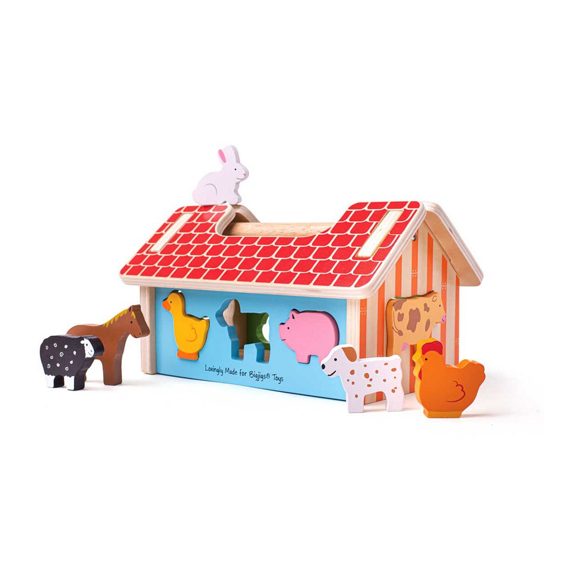 Bigjigs Toys Baby Farmhouse Animal Shape Sorter