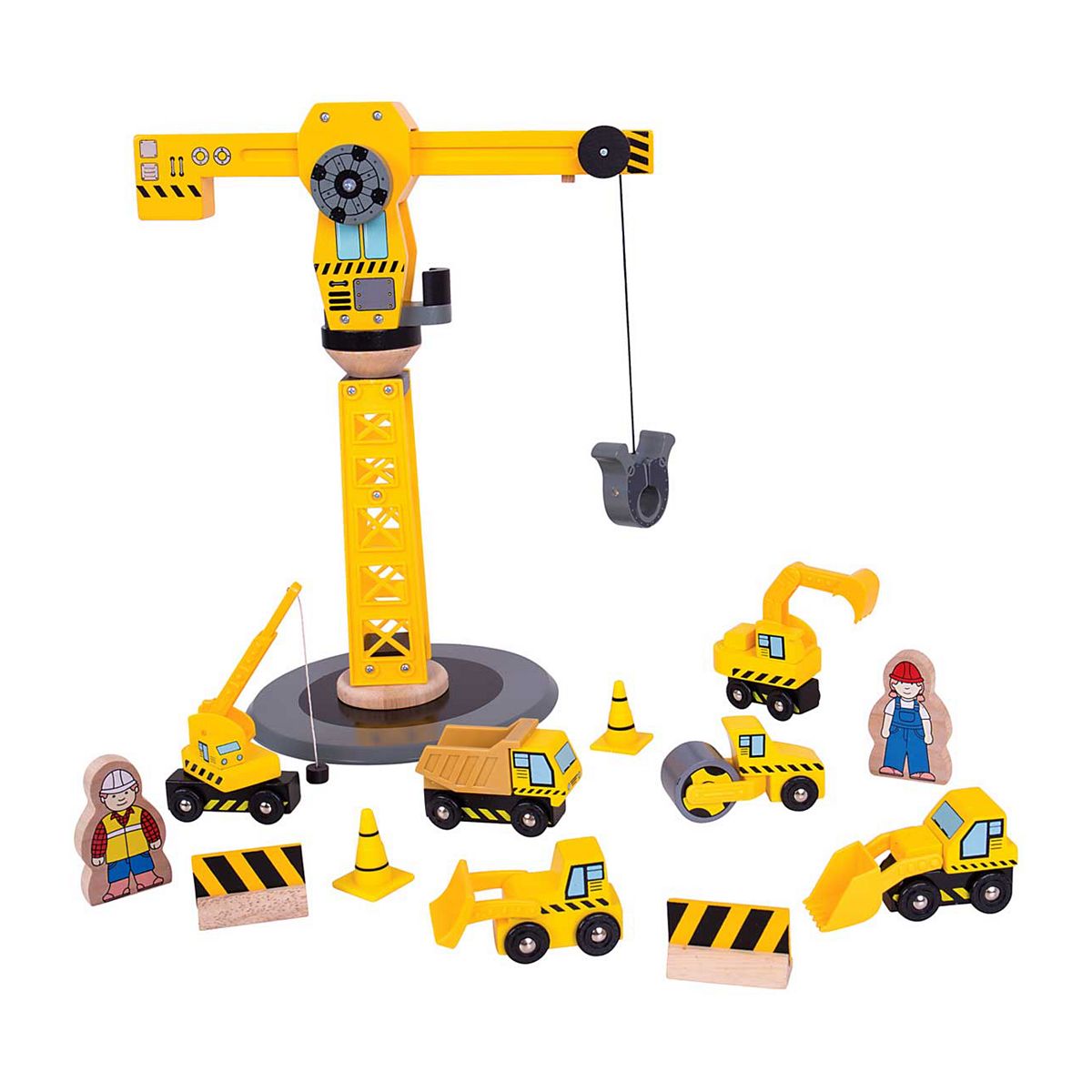 Bigjigs Toys Bigjigs Rail Big Crane Construction Set