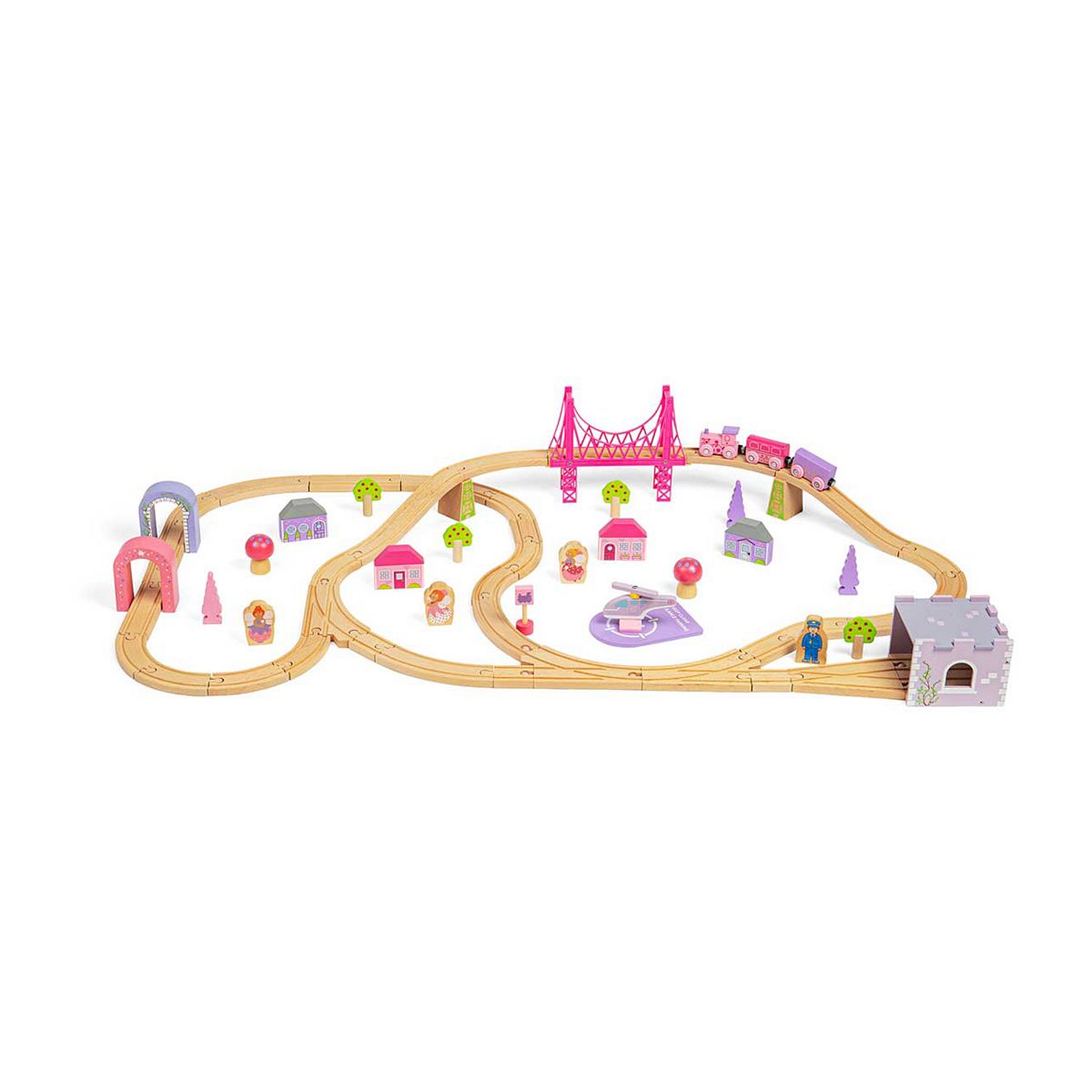 Bigjigs Toys Bigjigs Rail Fairy Town Train Set - 75 Pieces