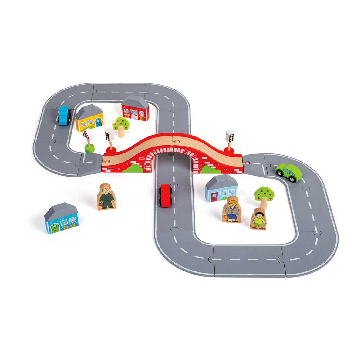 Bigjigs Toys Bigjigs Rail Figure Of 8 Roadway - 36 Pieces