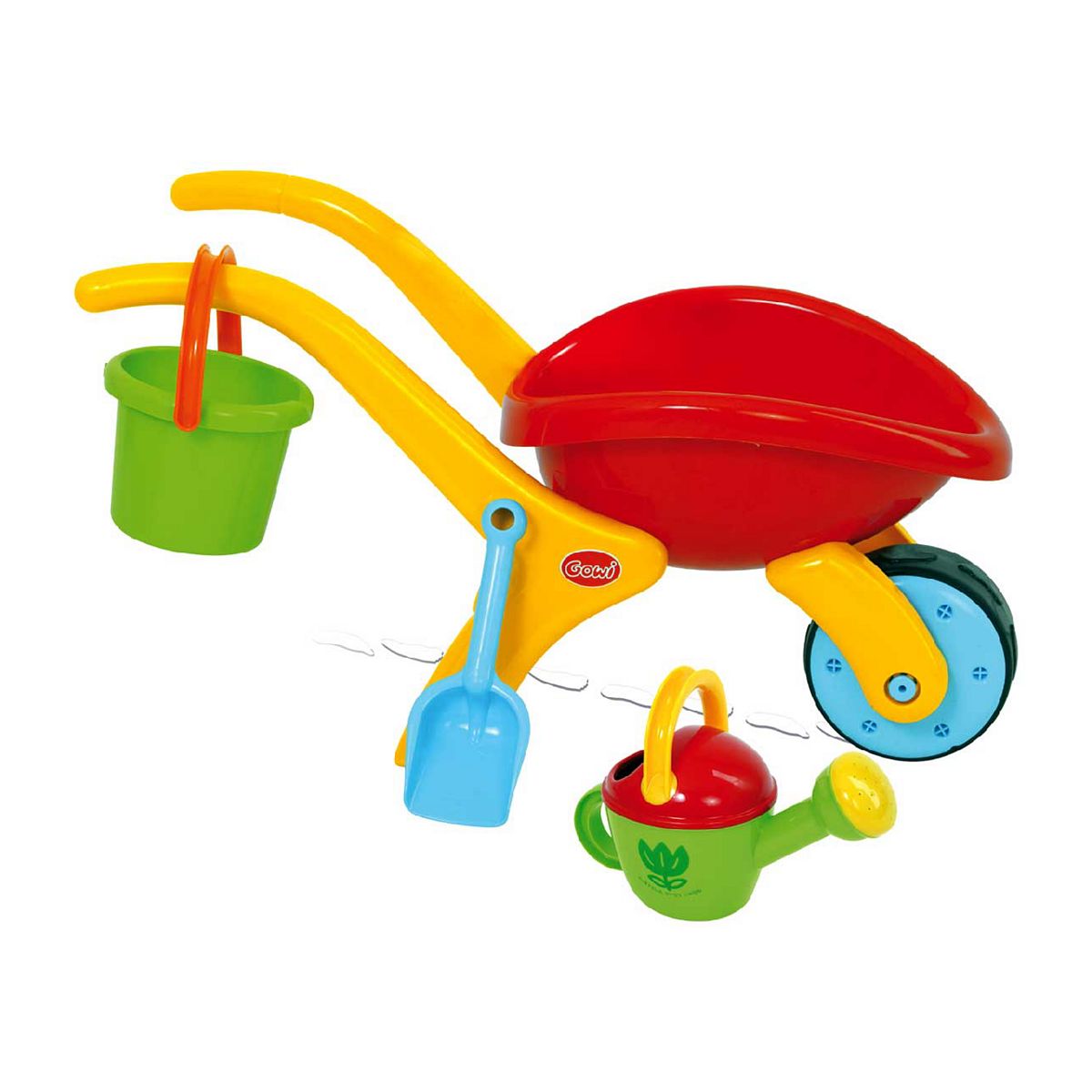 Gowi Toys Design Wheelbarrow Bucket Spade And Watering Can Set