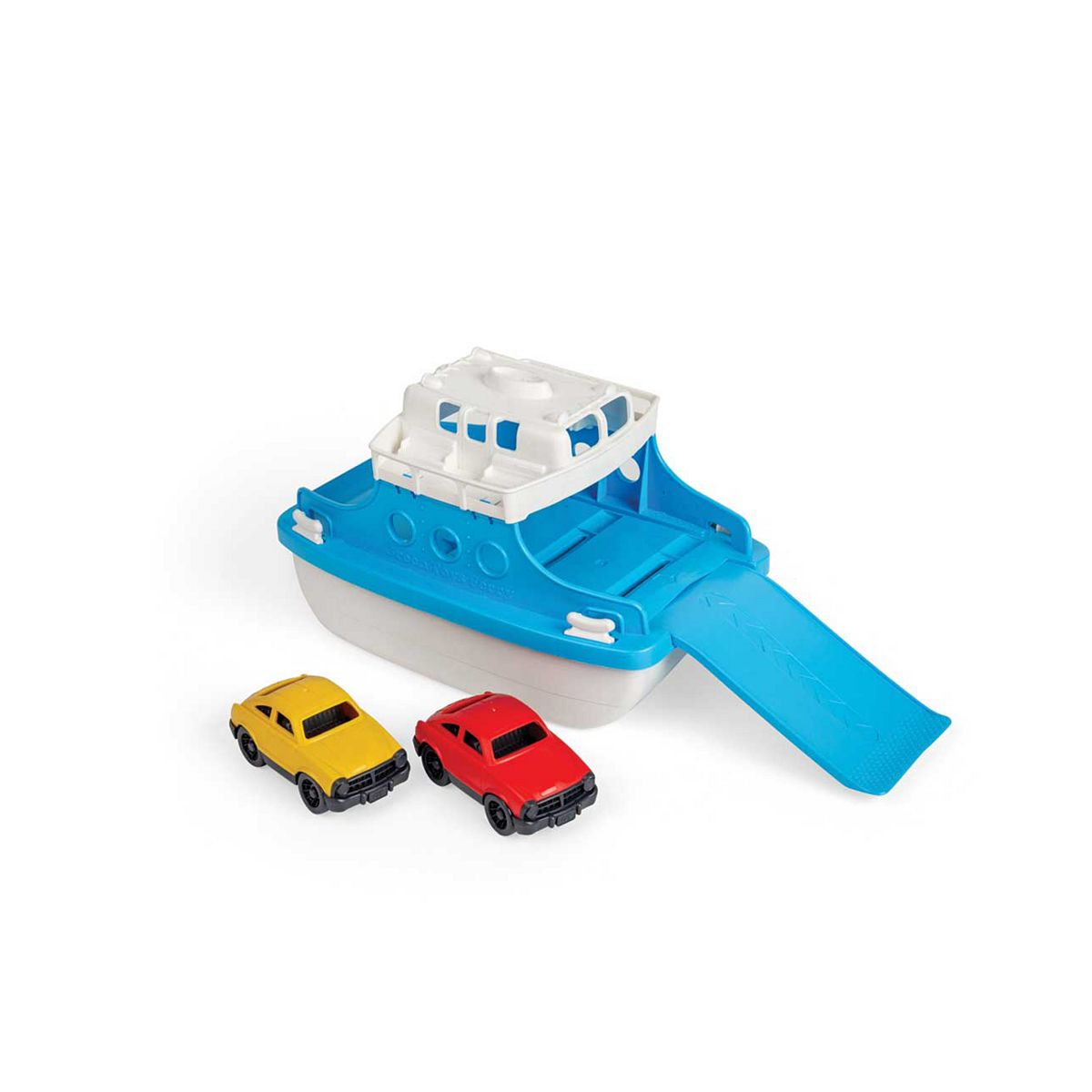 Green Toys Blue Ferry Boat With 2 Cars