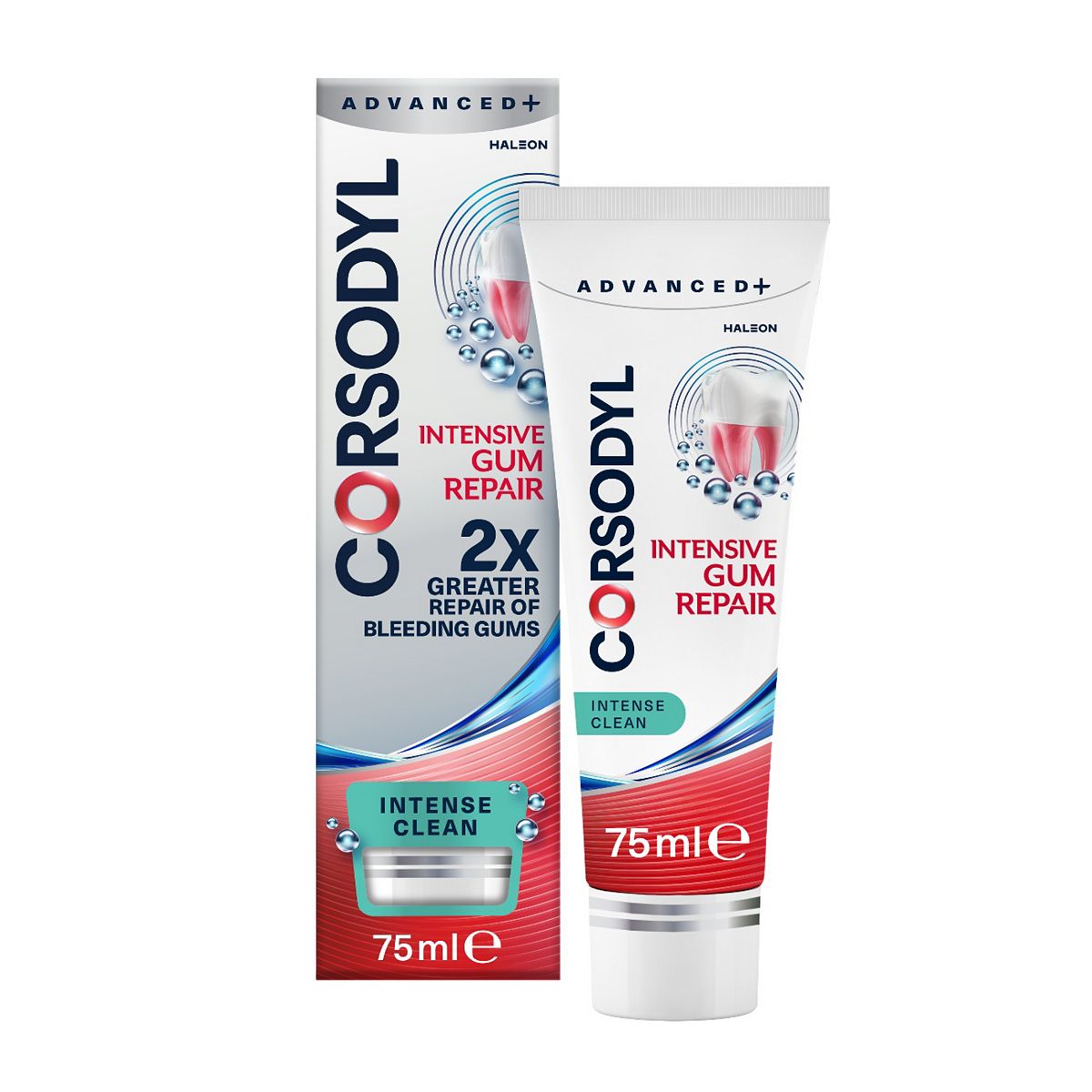 Corsodyl Advanced + Intensive Gum Repair Toothpaste Intense Clean 75Ml