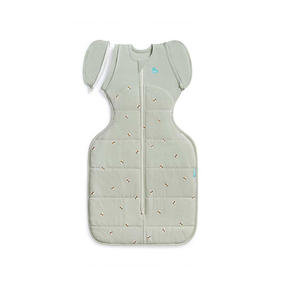 Love To Dream Swaddle Up Transition Bag Bees Olive - 2.5T (6-8.5Kg)