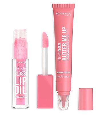 Click to view product details and reviews for Rimmel Bubblegum Lip Butter And Oil Bundle.