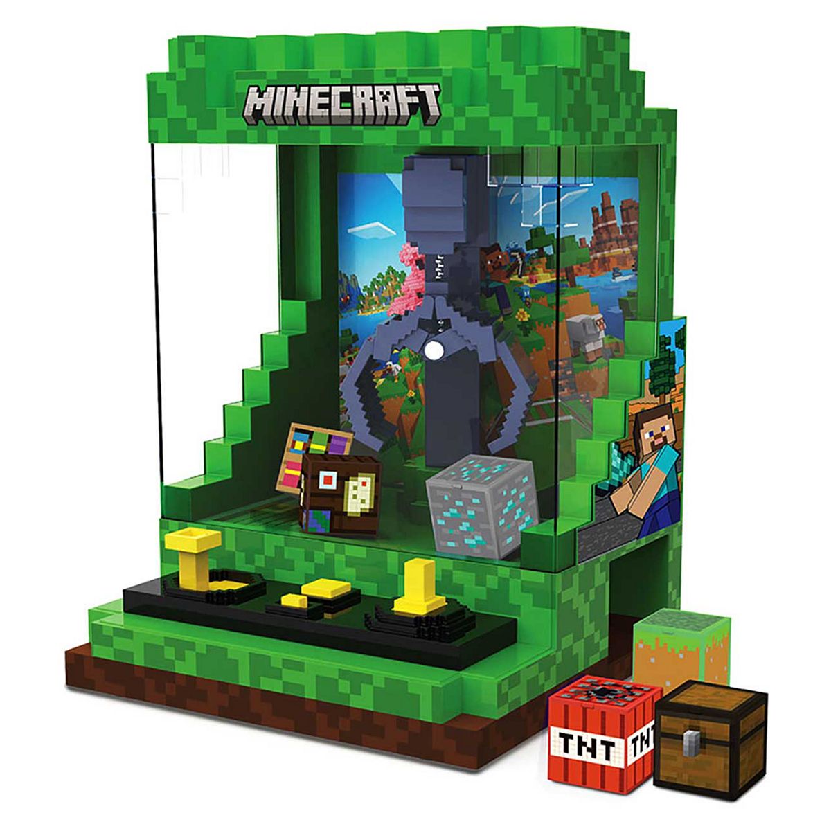 Menkind Electronic Arcade Minecraft Toy Claw Crane, Green - Image 4