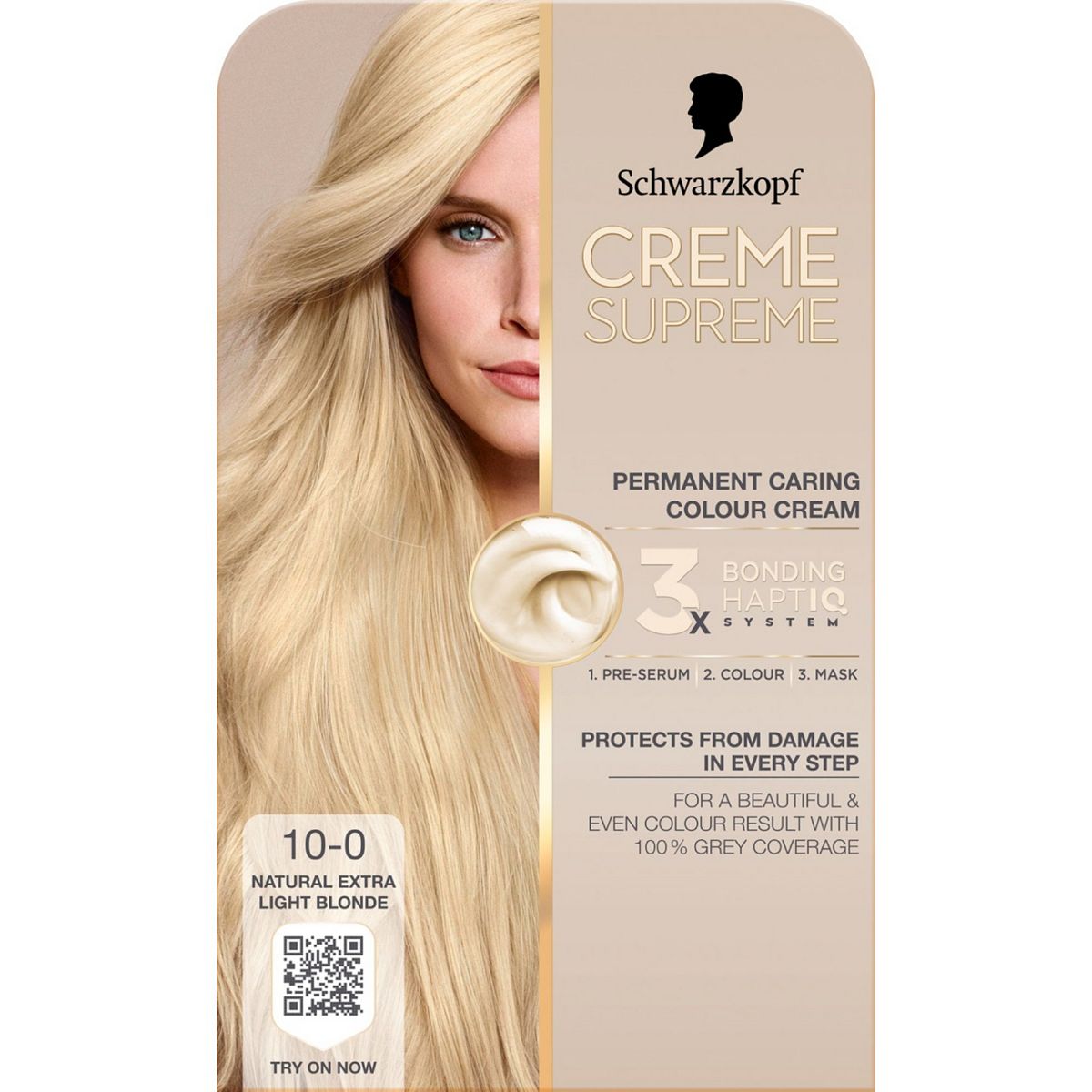 Schwarzkopf Creme Supreme 10-0 Natural Extra Light Blonde Permanent Hair Dye