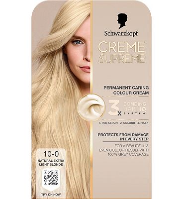 Schwarzkopf Creme Supreme 10-0 Natural Extra Light Blonde Permanent Hair Dye