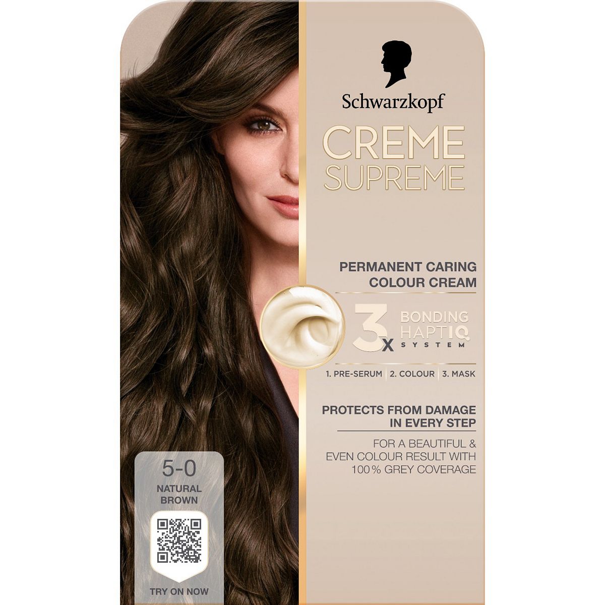 Schwarzkopf Creme Supreme 5-0 Natural Brown Permanent Hair Dye
