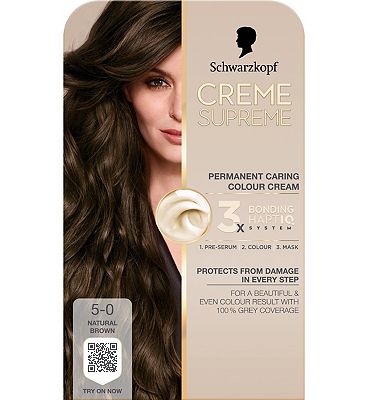 Schwarzkopf Creme Supreme 5-0 Natural Brown Permanent Hair Dye