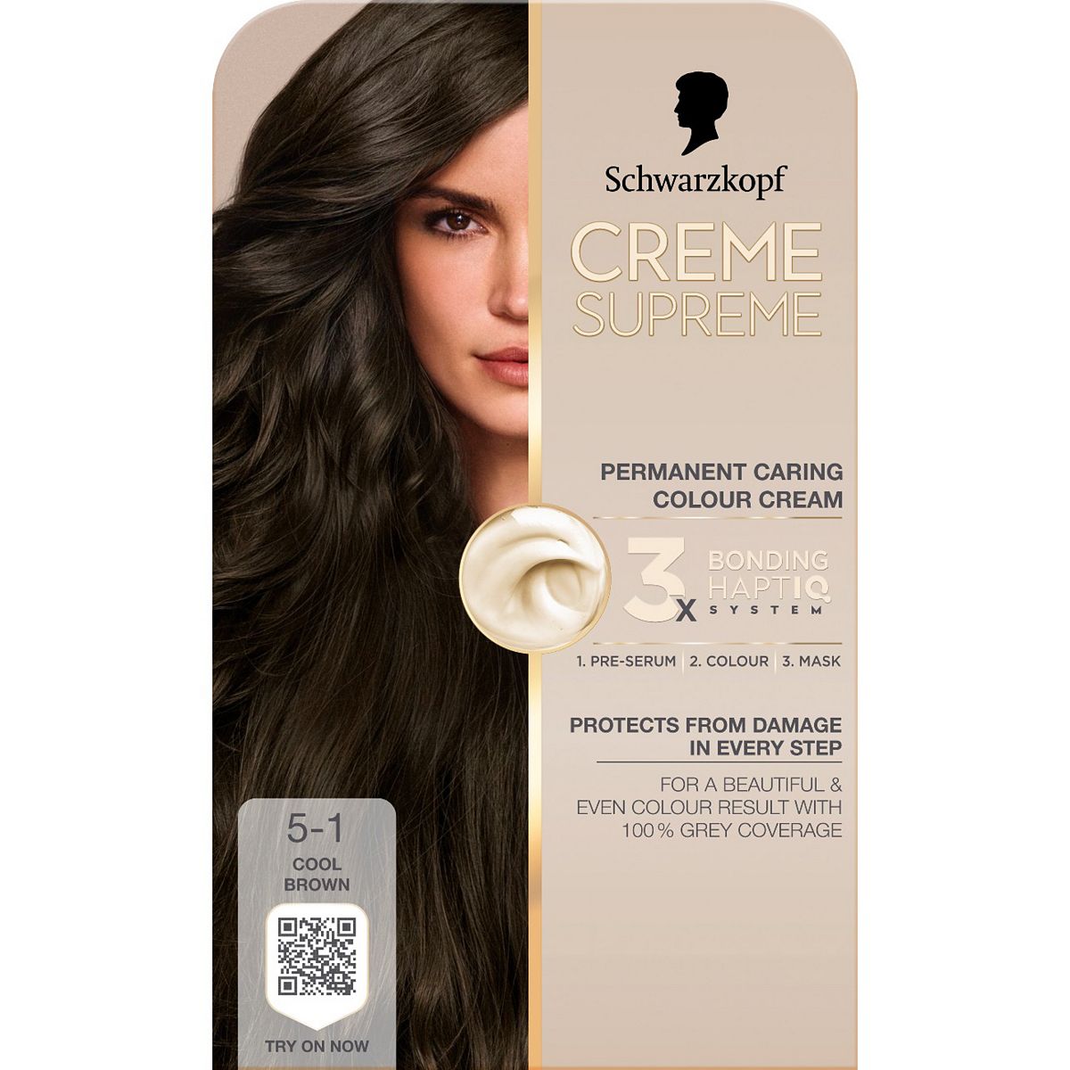 Schwarzkopf Creme Supreme 5-1 Cool Brown Permanent Hair Dye