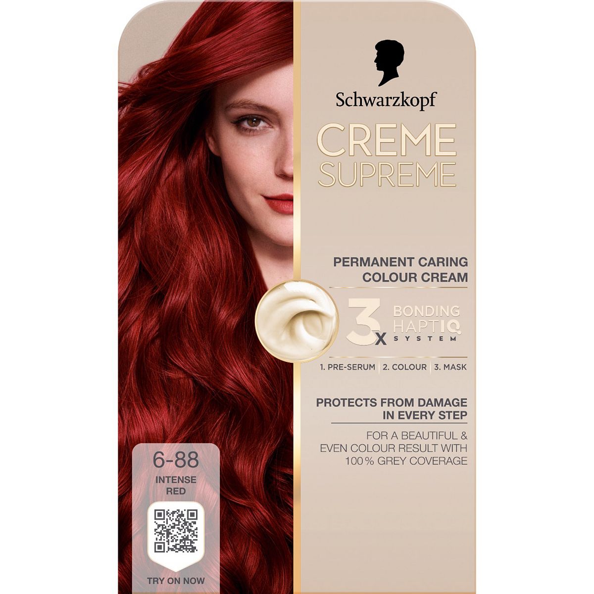 Schwarzkopf Creme Supreme 6-88 Intense Red Permanent Hair Dye
