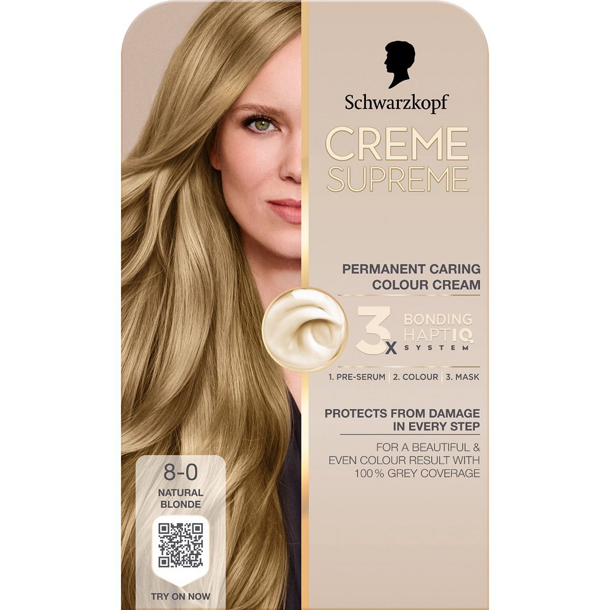 Schwarzkopf Creme Supreme 8-0 Natural Blonde Permanent Hair Dye