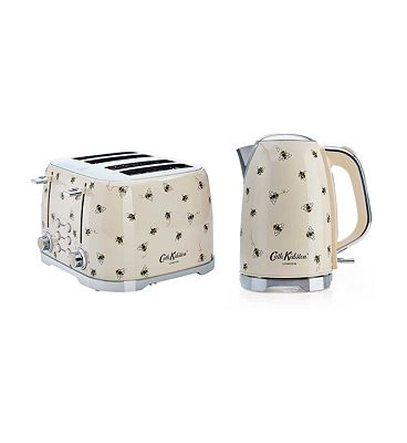 VQ Cath Kidston 1. Jug Kettle And 4 Slice Toaster Bees Cream, 7l