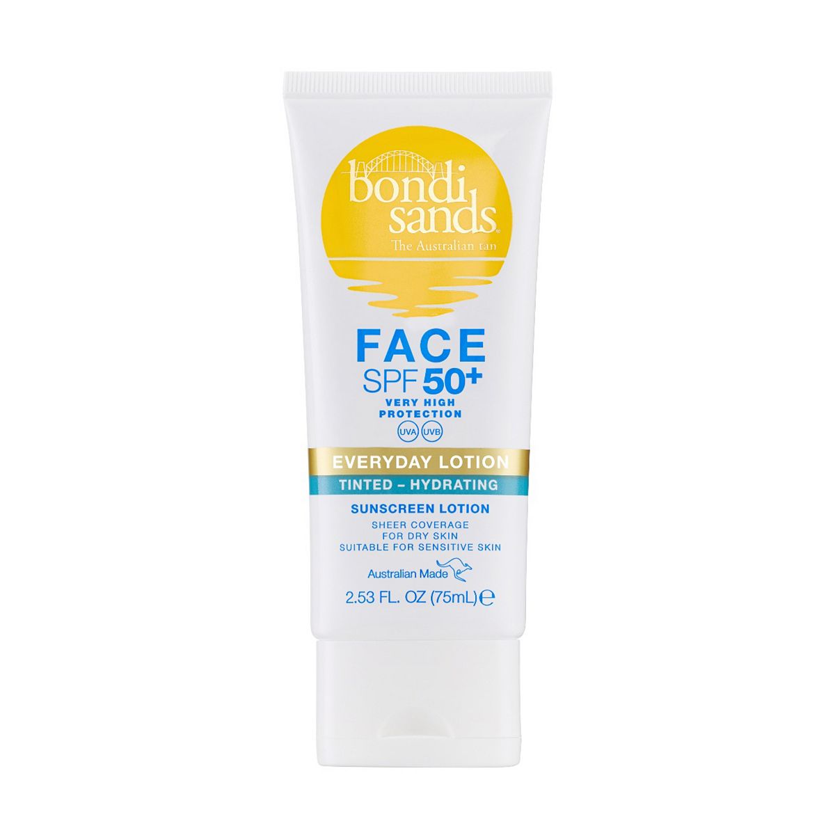 Bondi Sands Spf50+ Fragrance Free Face Hydrating Tinted Lotion 75Ml