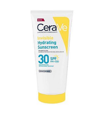 CeraVe Invisible Hydrating Sunscreen SPF30 For Body Face And All Skin Types With 3 Essential Ceramides 177 ml