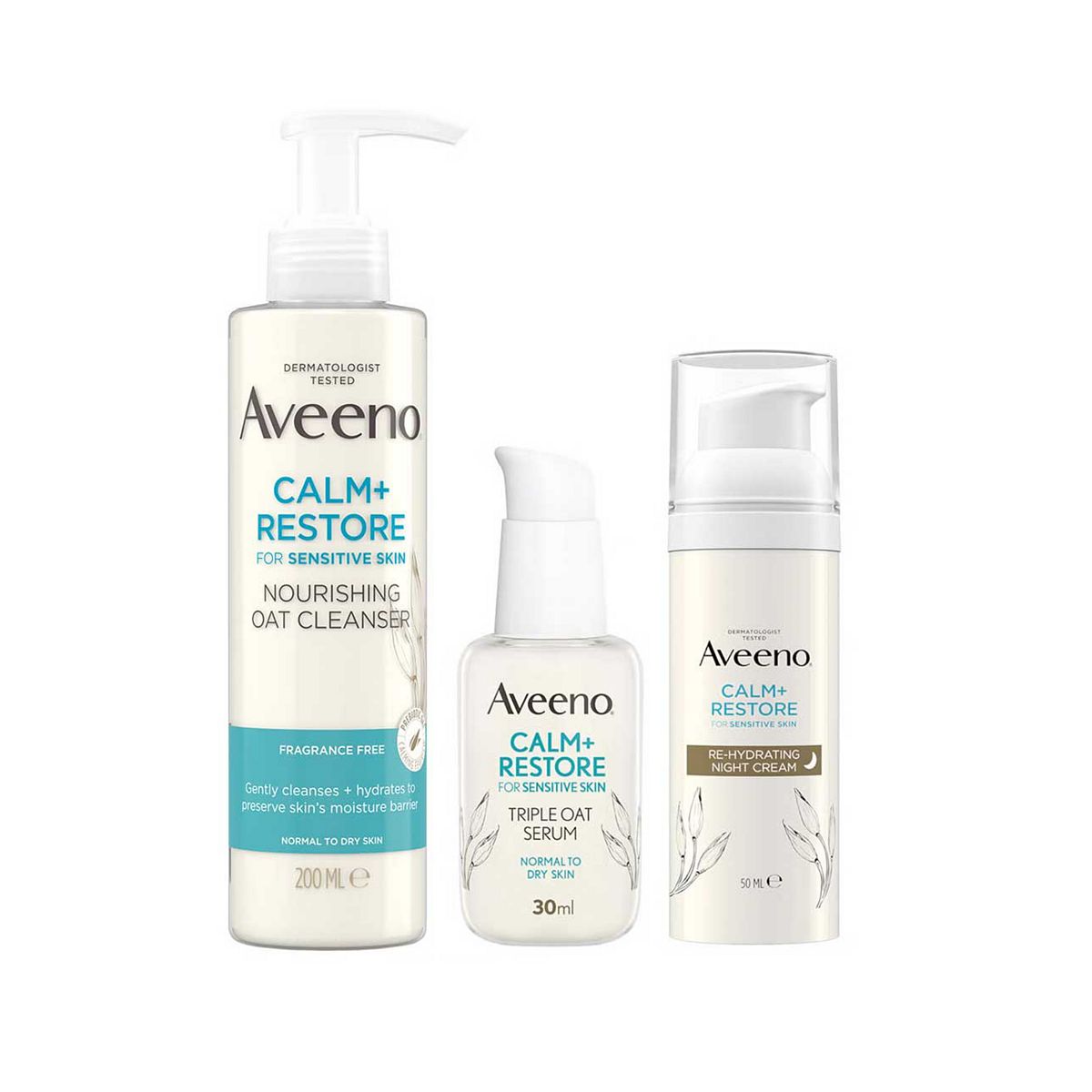Aveeno Face Calm And Restore Night Nourish Routine Bundle