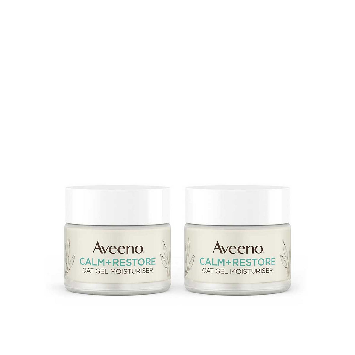 Aveeno Face Calm And Restore Oat Gel Moisturiser Duo Bundle