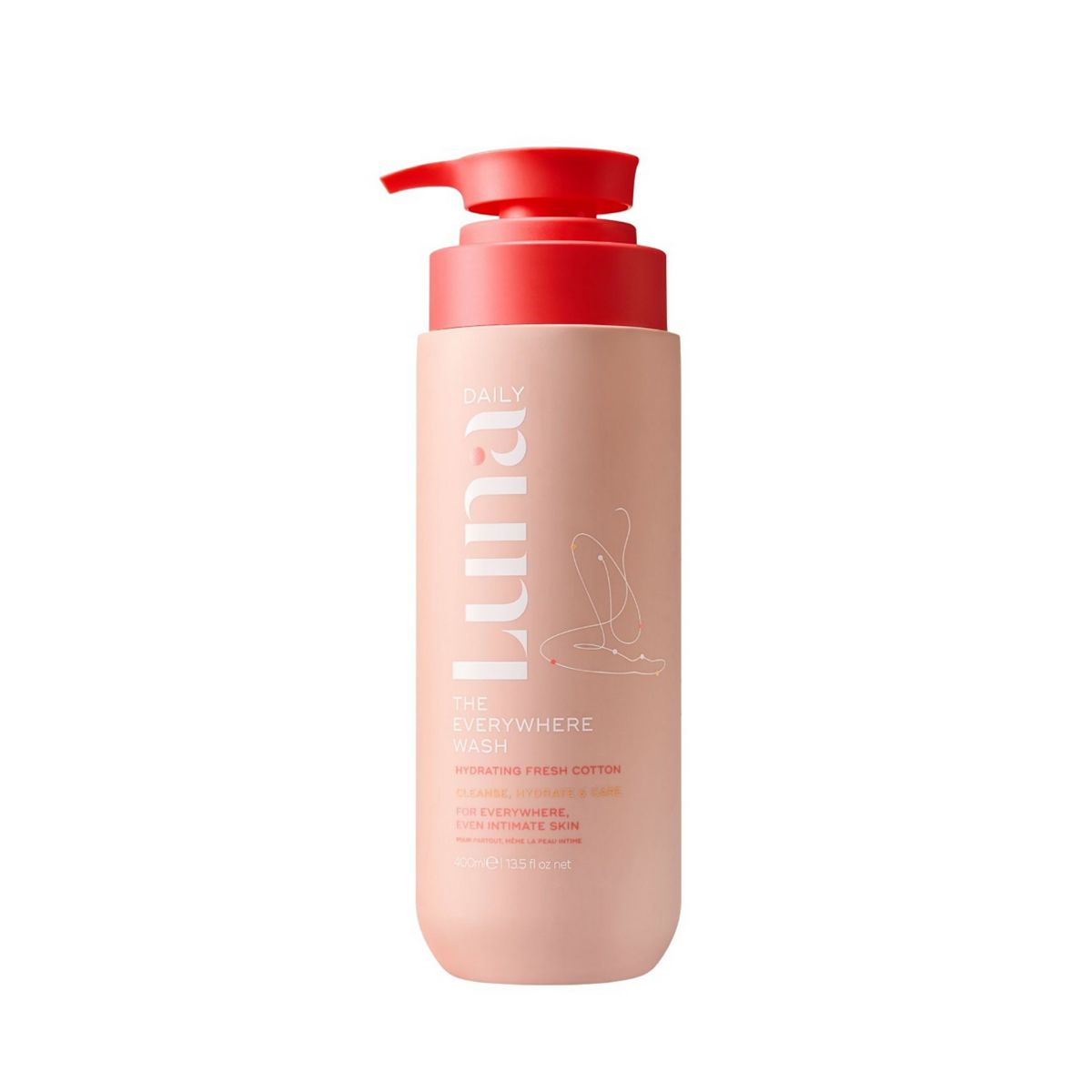 LUNA DAILY The Everywhere Wash Ph And Microbiome Balancing Body For All Skin Fresh Cotton 400ml