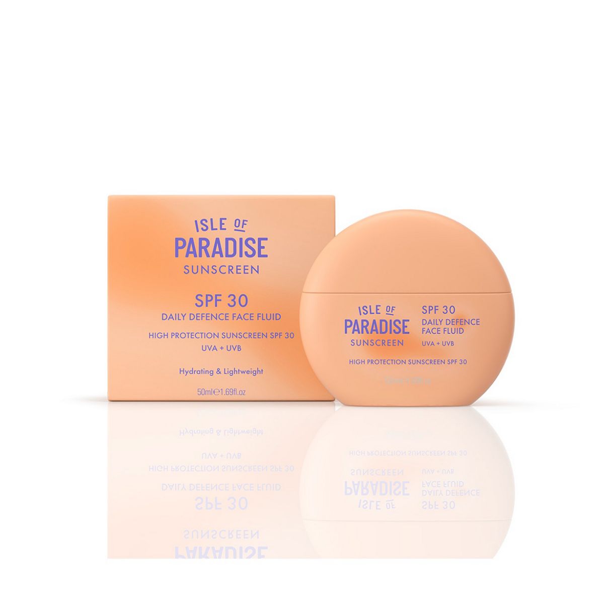 Isle Of Paradise Sunscreen Spf30 Daily Defence Face Fluid 1.69 Fl. Oz/50 Ml Bottle