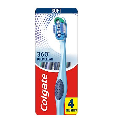 Colgate 360 Deep Clean Soft Manual Toothbrush X4