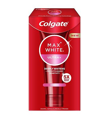 Colgate Max White Ultra+ Sensitive Teeth Whitening Toothpaste, 75ml
