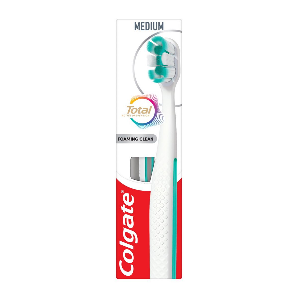Colgate Total Active Prevention Foaming Clean Medium Manual Toothbrush