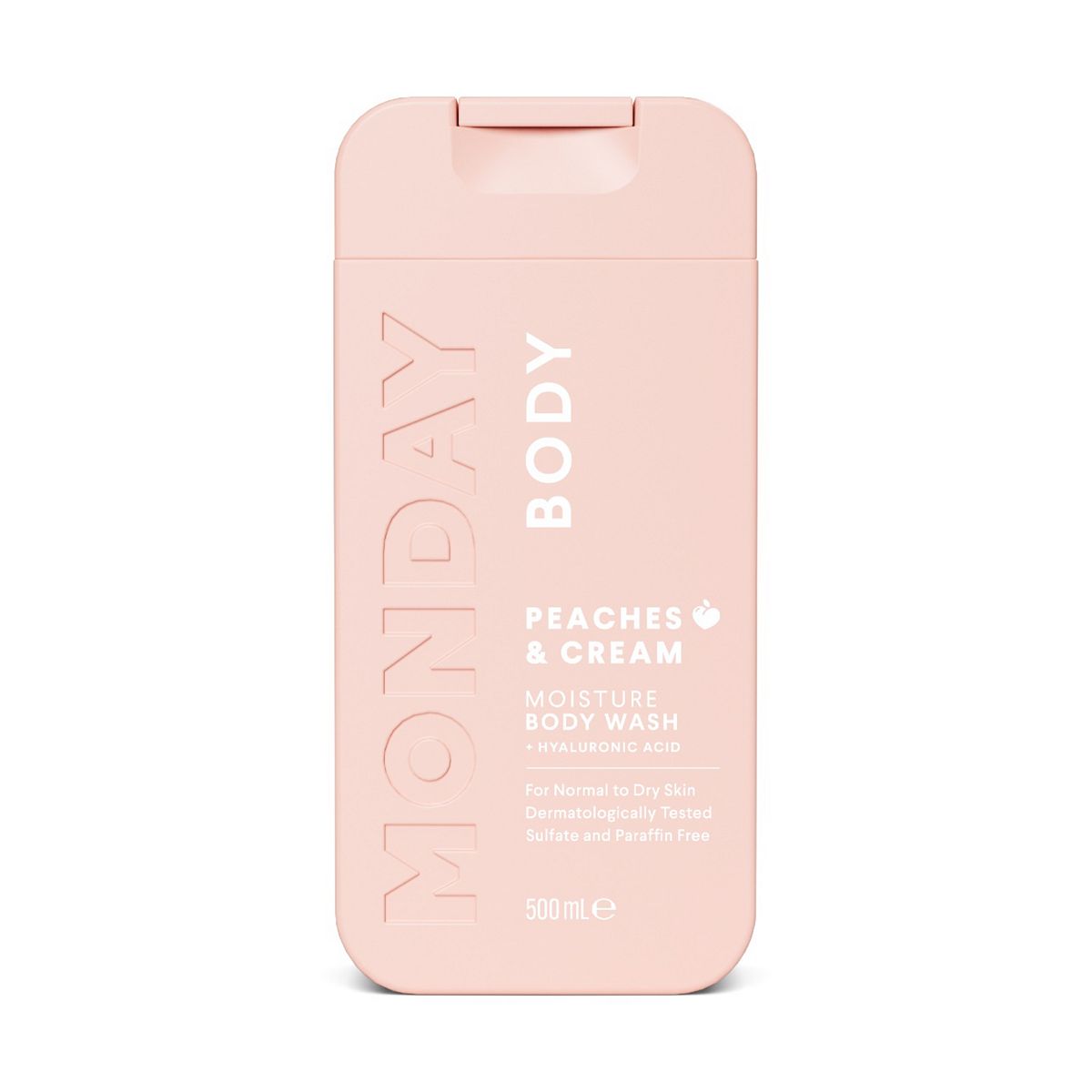 Monday Haircare Moisture Body Wash In Peaches & Cream 500Ml Br/>