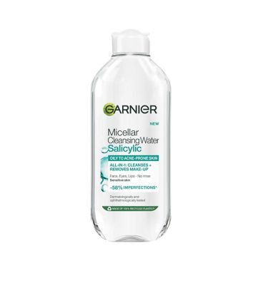 Garnier Micellar Salicylic Cleansing Water for Oily to Blemish-Prone Skin, Anti-Imperfection, 400ml