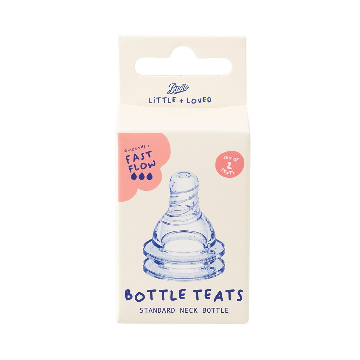   Little + Loved Baby Fast Flow Standard Neck Teats 2S