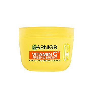 Click to view product details and reviews for Garnier Vitamin C Fresh Bright Hydrating Sorbet Cream 4 Percent Vitamin C Plus Niacinamide 85ml.