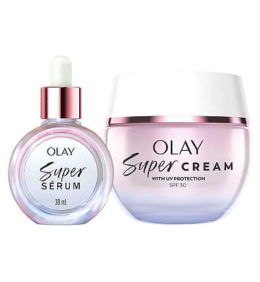 Click to view product details and reviews for Olay Super Cream Face Moisturiser Olay Super Serum 30ml Bundle.